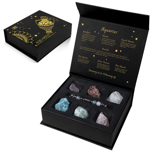 Aquarius Zodiac Crystal Gift Set