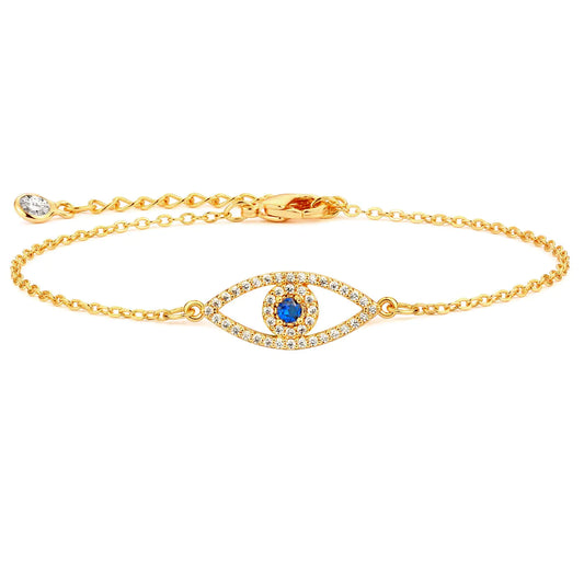 18K Gold-Plated Eternal Gaze Evil Eye Bracelet